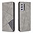 Leather Case Stands Flip Cover Holder B07F for Samsung Galaxy M54 5G Gray