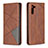 Leather Case Stands Flip Cover Holder B07F for Samsung Galaxy Note 10 5G Brown