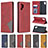 Leather Case Stands Flip Cover Holder B07F for Samsung Galaxy Note 10 Plus 5G