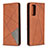 Leather Case Stands Flip Cover Holder B07F for Samsung Galaxy S20 FE (2022) 5G Brown