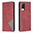 Leather Case Stands Flip Cover Holder B07F for Vivo V21 5G Red