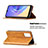 Leather Case Stands Flip Cover Holder B07F for Vivo V21e 4G