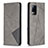 Leather Case Stands Flip Cover Holder B07F for Vivo V21e 4G Gray