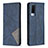 Leather Case Stands Flip Cover Holder B07F for Vivo V21e 5G Blue