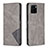 Leather Case Stands Flip Cover Holder B07F for Vivo Y01 Gray