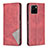 Leather Case Stands Flip Cover Holder B07F for Vivo Y01 Red