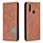 Leather Case Stands Flip Cover Holder B07F for Vivo Y11 Brown