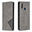 Leather Case Stands Flip Cover Holder B07F for Vivo Y11 Gray