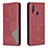 Leather Case Stands Flip Cover Holder B07F for Vivo Y11 Red