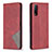 Leather Case Stands Flip Cover Holder B07F for Vivo Y11s Red