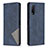 Leather Case Stands Flip Cover Holder B07F for Vivo Y12A Blue