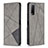 Leather Case Stands Flip Cover Holder B07F for Vivo Y20a Gray