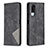 Leather Case Stands Flip Cover Holder B07F for Vivo Y31 (2021) Black