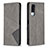 Leather Case Stands Flip Cover Holder B07F for Vivo Y31 (2021) Gray