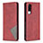 Leather Case Stands Flip Cover Holder B07F for Vivo Y31 (2021) Red