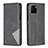 Leather Case Stands Flip Cover Holder B07F for Vivo Y32t Black