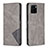 Leather Case Stands Flip Cover Holder B07F for Vivo Y32t Gray