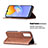 Leather Case Stands Flip Cover Holder B07F for Vivo Y51 (2021)