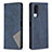 Leather Case Stands Flip Cover Holder B07F for Vivo Y51 (2021) Blue
