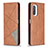 Leather Case Stands Flip Cover Holder B07F for Xiaomi Mi 11X 5G Brown