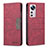 Leather Case Stands Flip Cover Holder B07F for Xiaomi Mi 12X 5G Red