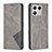 Leather Case Stands Flip Cover Holder B07F for Xiaomi Mi 13 5G Gray