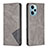 Leather Case Stands Flip Cover Holder B07F for Xiaomi Poco F5 5G Gray