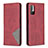 Leather Case Stands Flip Cover Holder B07F for Xiaomi POCO M3 Pro 5G Red