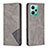 Leather Case Stands Flip Cover Holder B07F for Xiaomi Poco X5 5G Gray