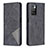 Leather Case Stands Flip Cover Holder B07F for Xiaomi Redmi 10 (2022) Black