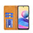 Leather Case Stands Flip Cover Holder B07F for Xiaomi Redmi Note 10 5G