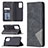 Leather Case Stands Flip Cover Holder B07F for Xiaomi Redmi Note 10 Pro 4G