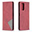 Leather Case Stands Flip Cover Holder B07F for Xiaomi Redmi Note 10 Pro 4G Red