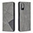 Leather Case Stands Flip Cover Holder B07F for Xiaomi Redmi Note 10T 5G Gray