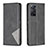Leather Case Stands Flip Cover Holder B07F for Xiaomi Redmi Note 11 Pro 5G Black
