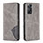 Leather Case Stands Flip Cover Holder B07F for Xiaomi Redmi Note 11 Pro 5G Gray