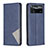 Leather Case Stands Flip Cover Holder B07F for Xiaomi Redmi Note 11E Pro 5G Blue