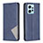 Leather Case Stands Flip Cover Holder B07F for Xiaomi Redmi Note 12 4G Blue