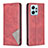 Leather Case Stands Flip Cover Holder B07F for Xiaomi Redmi Note 12 4G Red