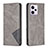 Leather Case Stands Flip Cover Holder B07F for Xiaomi Redmi Note 12 Explorer Gray