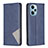 Leather Case Stands Flip Cover Holder B07F for Xiaomi Redmi Note 12 Turbo 5G Blue