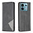 Leather Case Stands Flip Cover Holder B07F for Xiaomi Redmi Note 13 Pro 5G Black