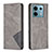 Leather Case Stands Flip Cover Holder B07F for Xiaomi Redmi Note 13 Pro 5G Gray