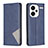 Leather Case Stands Flip Cover Holder B07F for Xiaomi Redmi Note 13 Pro+ Plus 5G Blue