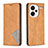 Leather Case Stands Flip Cover Holder B07F for Xiaomi Redmi Note 13 Pro+ Plus 5G Light Brown