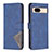 Leather Case Stands Flip Cover Holder B08F for Google Pixel 8a 5G Blue