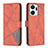 Leather Case Stands Flip Cover Holder B08F for Huawei Honor X7a Orange