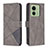 Leather Case Stands Flip Cover Holder B08F for Motorola Moto Edge 40 5G Gray