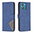 Leather Case Stands Flip Cover Holder B08F for Motorola Moto Edge 40 Neo 5G Blue