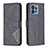 Leather Case Stands Flip Cover Holder B08F for Motorola Moto Edge 40 Pro 5G Black